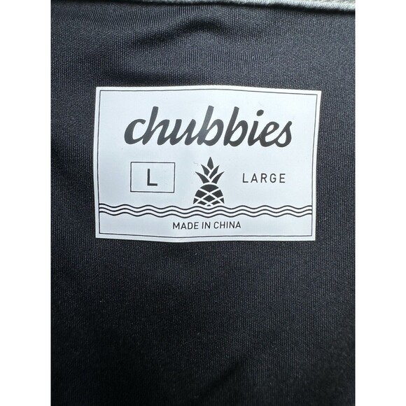 CHUBBIES Obsidian Black Yellow Quarter Zip Pullover Movementum Men's LARGE *NEW* - Picture 6 of 10